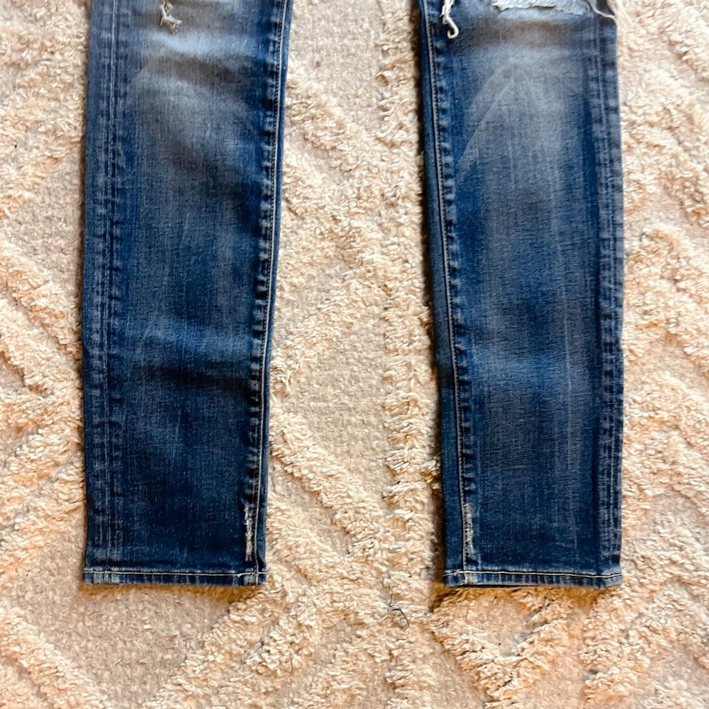 7FAM Roxanne Distressed Straight Leg Jeans 26 - Picture 3 of 7